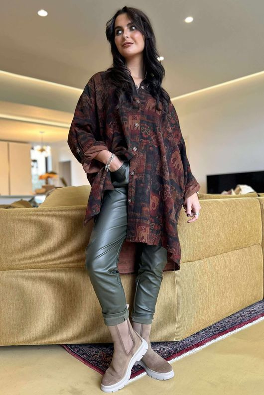 Shangri-La Longline Pocketed Shirt Jacket 3 /30 =